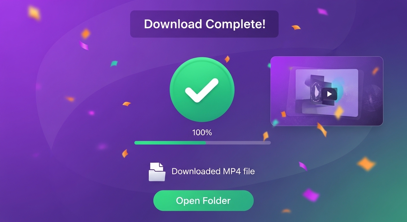Facebook video indirme tamamlandı