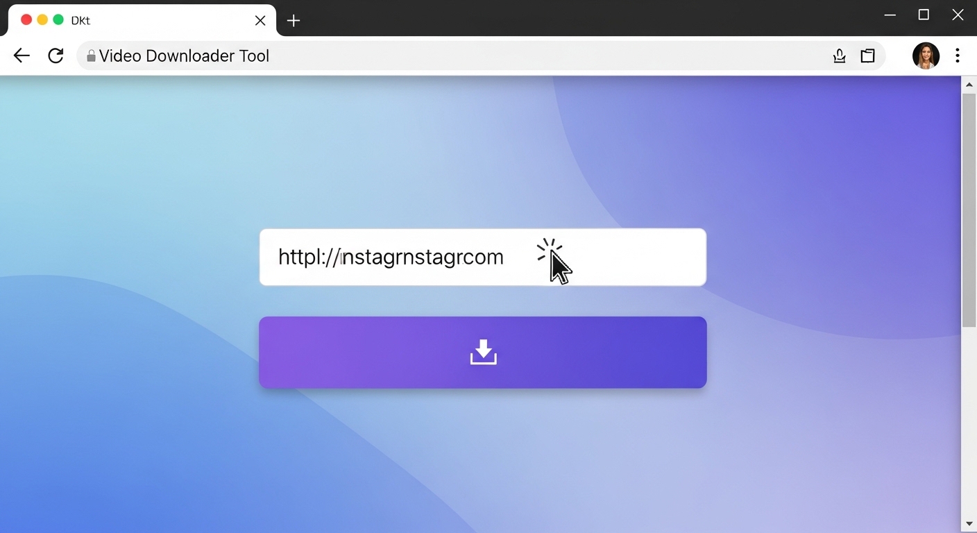 Instagram Video URL Pasting Process