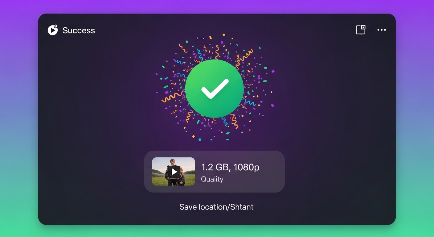 TikTok Download Completed - Video Successfully Saved