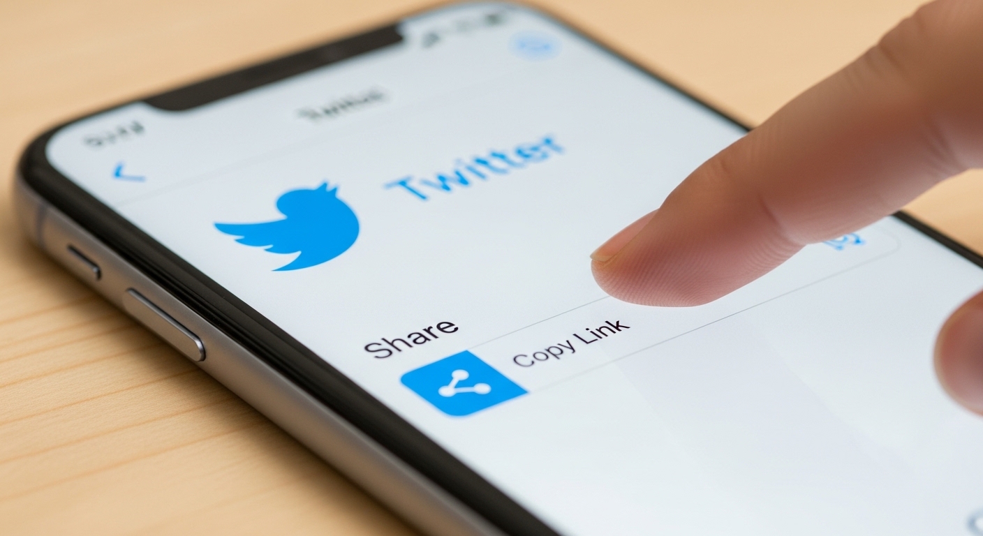 Process of copying Twitter tweet URL