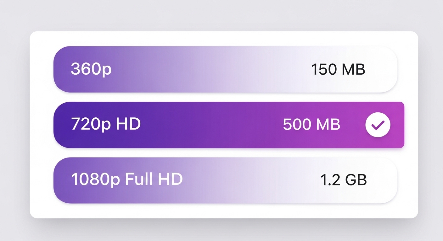 Viewing Twitter video quality options