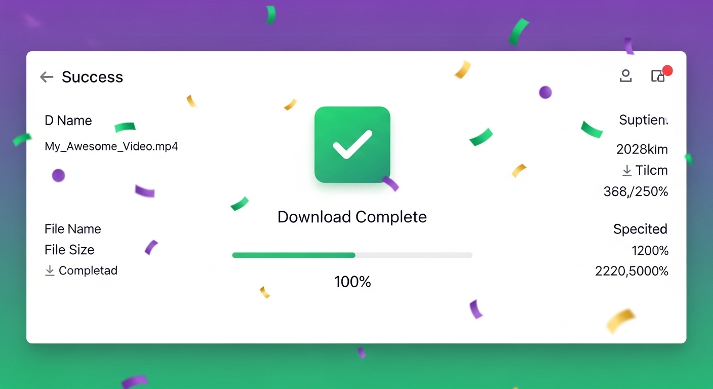 Twitter video download process successfully completed