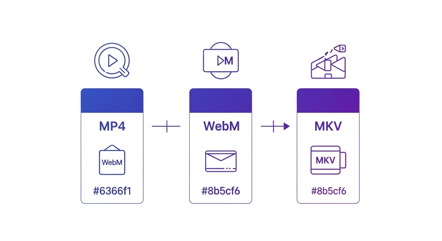 Video format comparison infographic